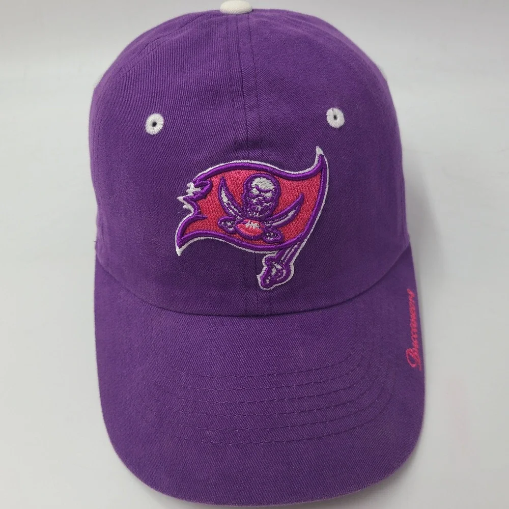 Youth Tampa Bay Buccaneers Hat Strapback 47 Brand Clean Up Purple Pink NFL Logo
